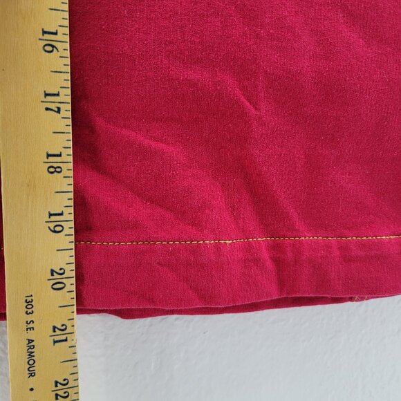 Dream Jeannes by Quacker Factory Skort Women's L Red Heart Bling Skirt Shorts - Picture 5 of 13